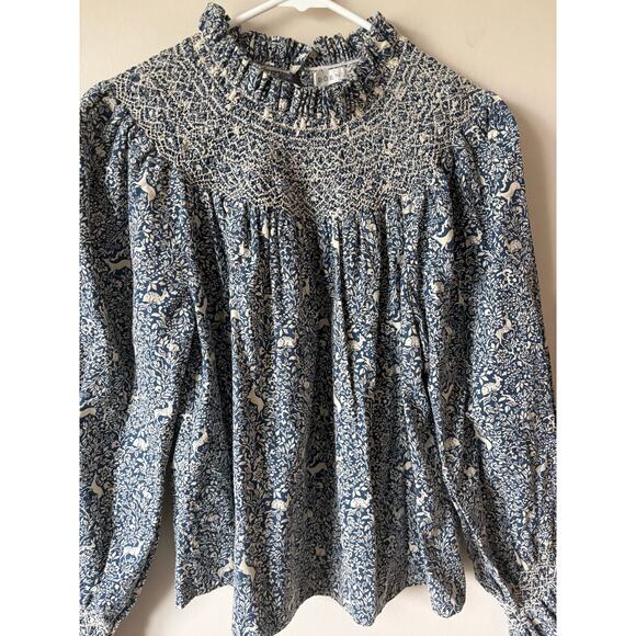 DOEN Amoret Top in Blue Prancing Fawn XS - Picture 4 of 10